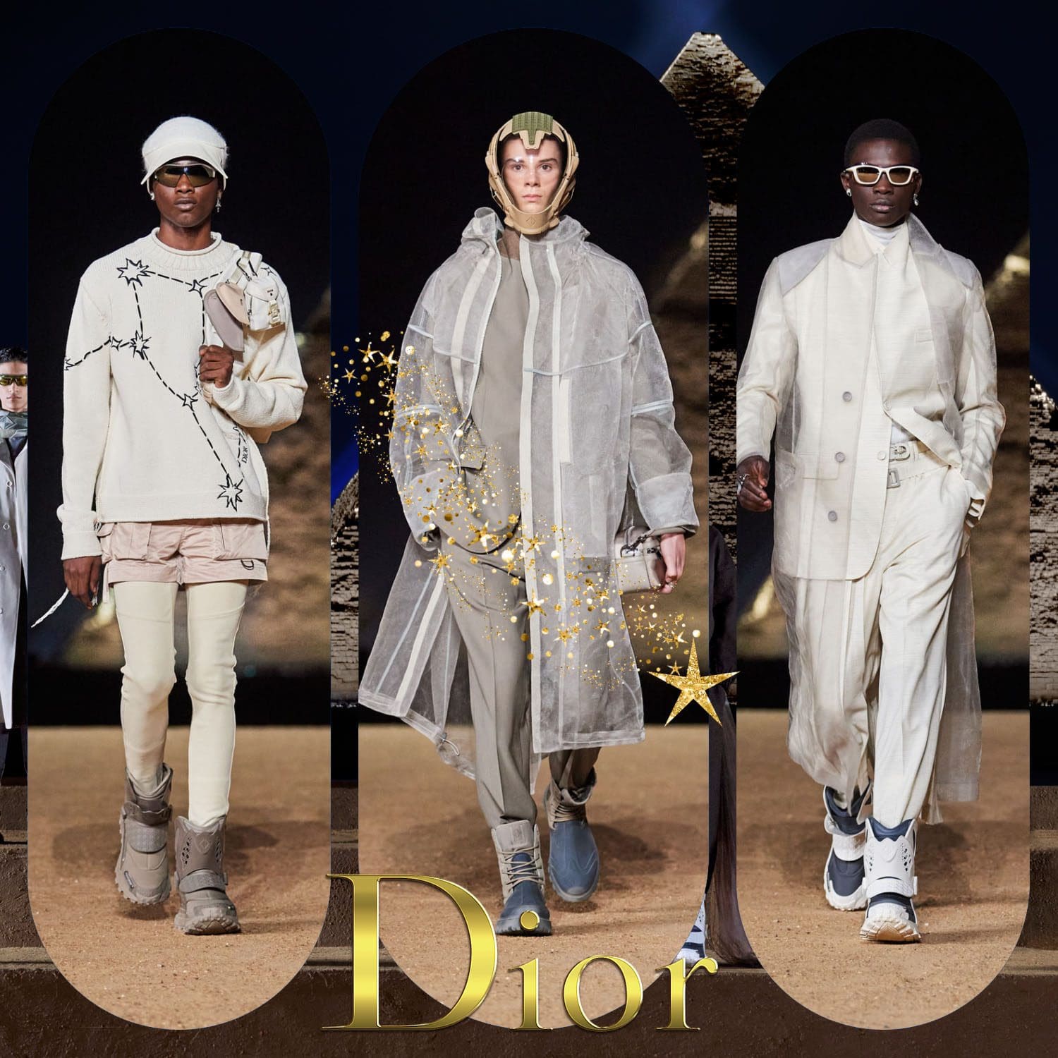 4 Dior Hombres Egipto Pirámides De Giza Pre Otoño 2023 Runway Revistas