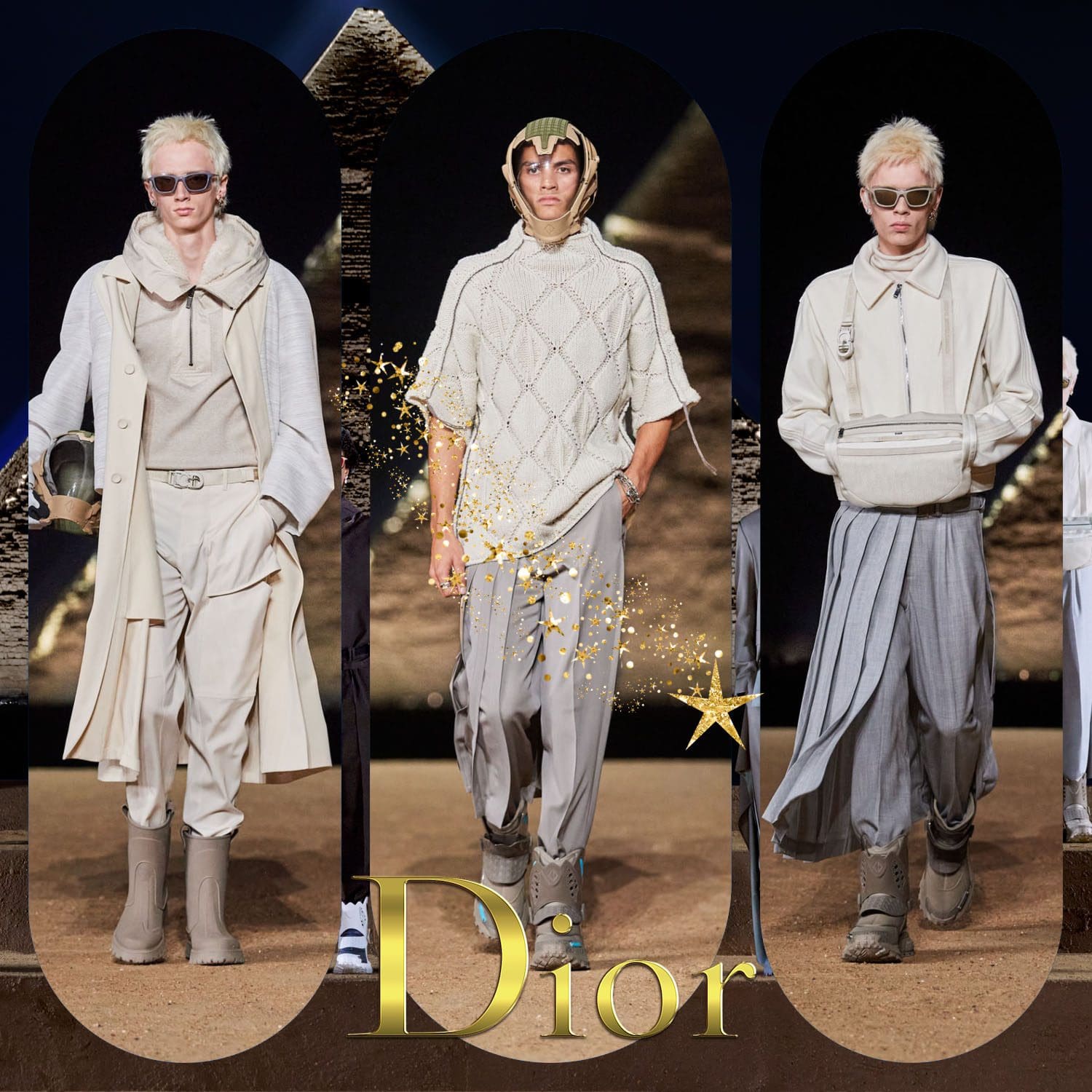 5 Dior Hombres Egipto Pirámides De Giza Pre Otoño 2023 Runway Revistas