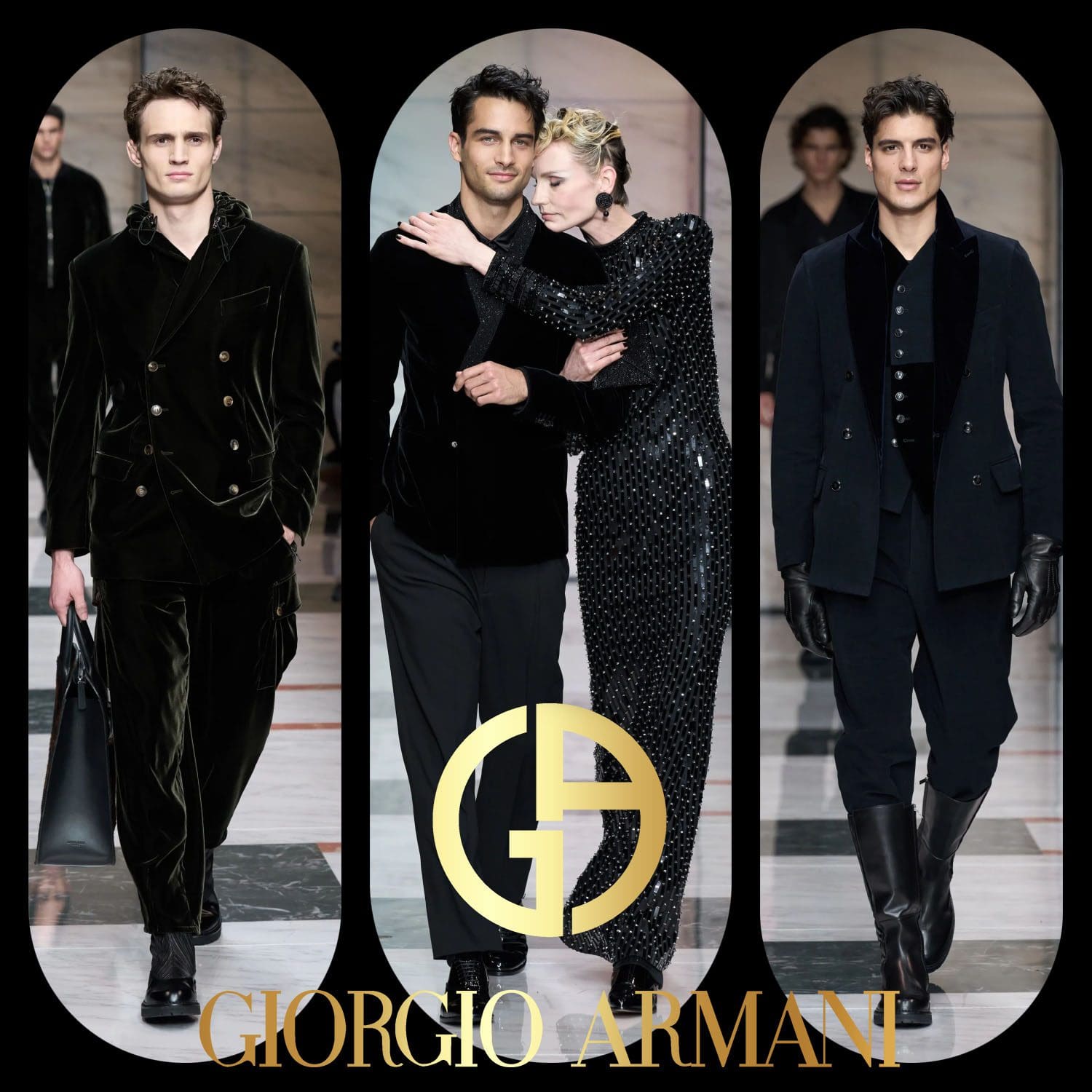 1 Giorgio Armani Fall Winter 2023 2024 Menswear Runway Magazine
