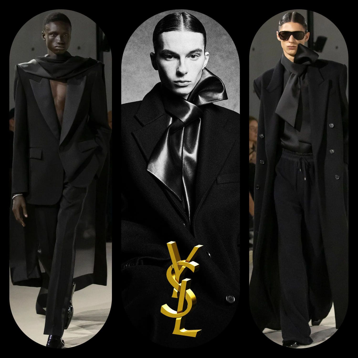 1 Saint Laurent Automne Hiver 2023 2024 Vêtements pour hommes Runway Magazine