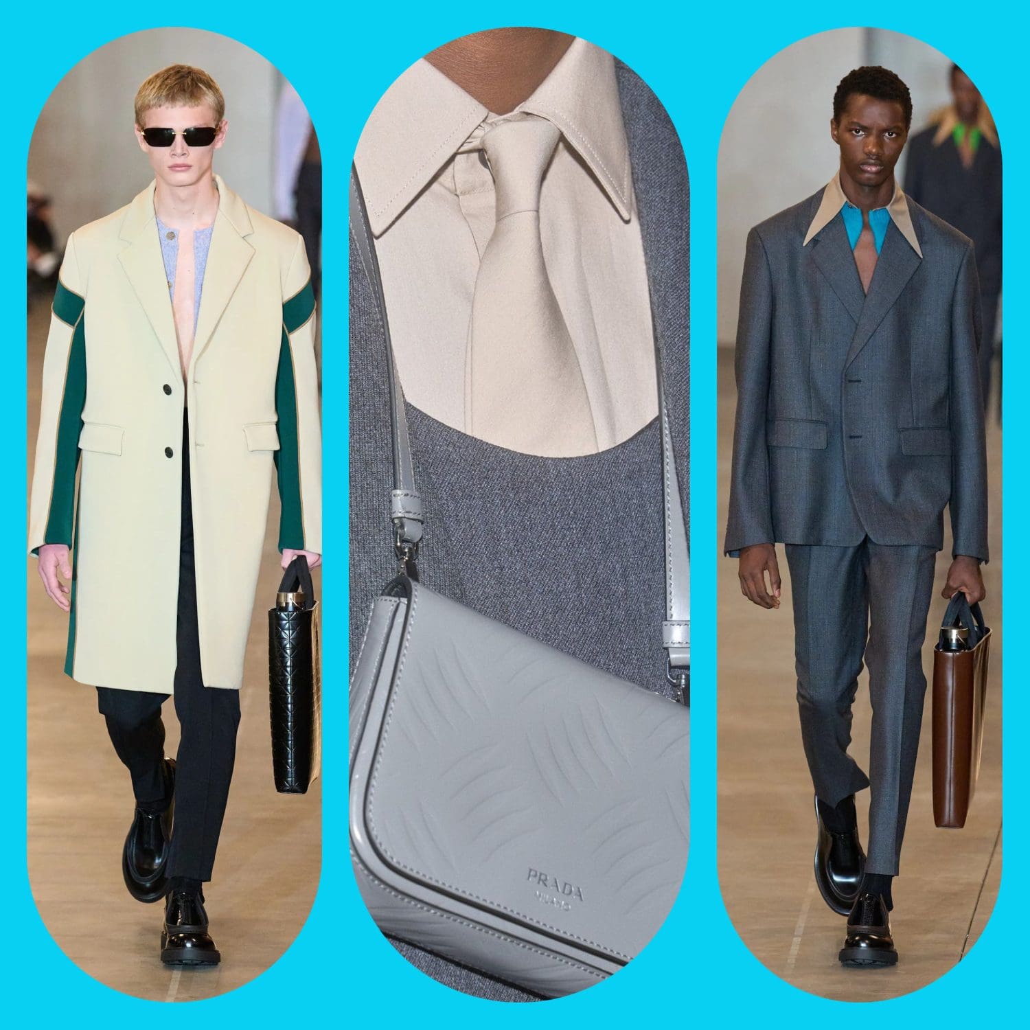 2 Prada Otoño Invierno 2023 2024 Ropa de Caballero Runway Revistas