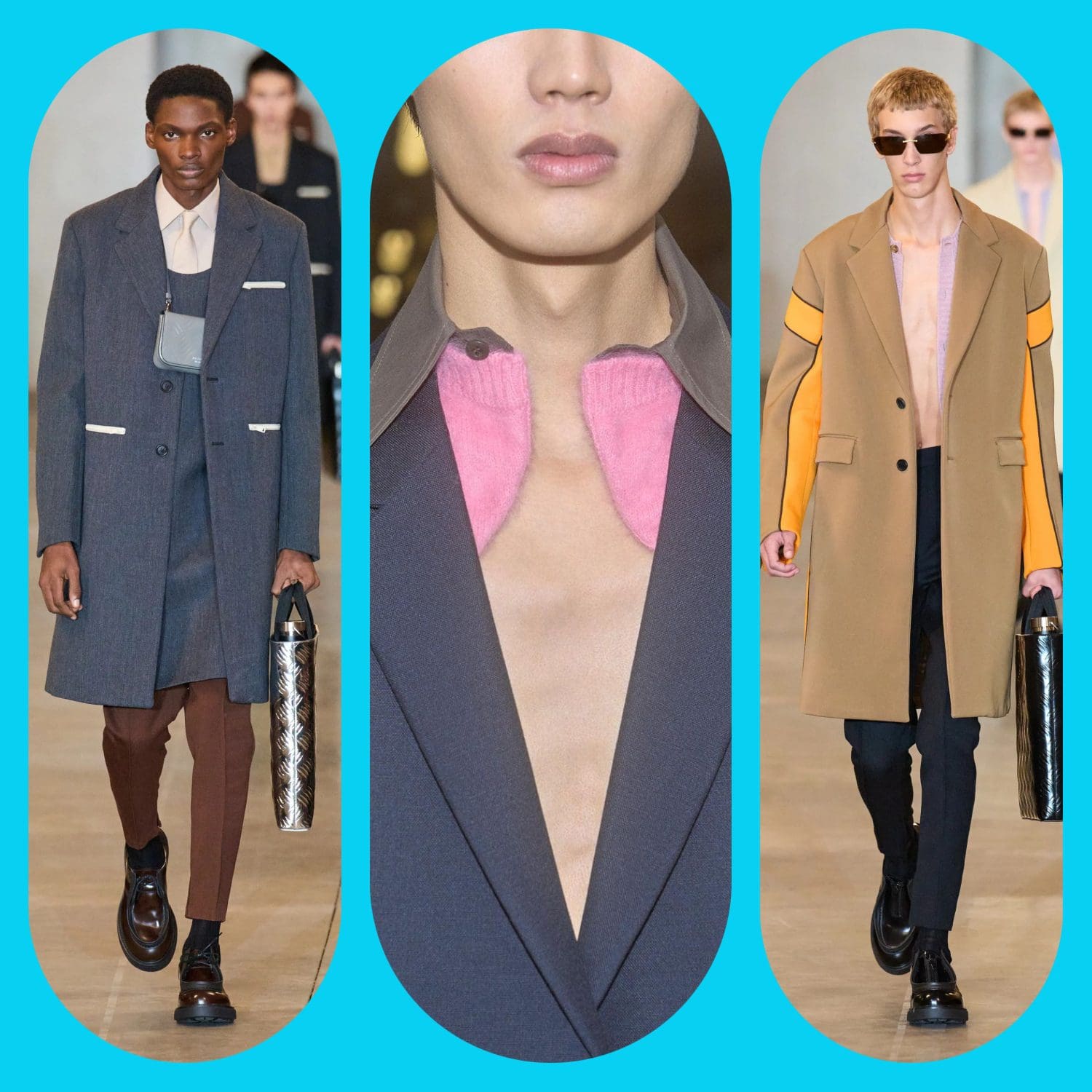 3 Prada Otoño Invierno 2023 2024 Ropa de Caballero Runway Revistas