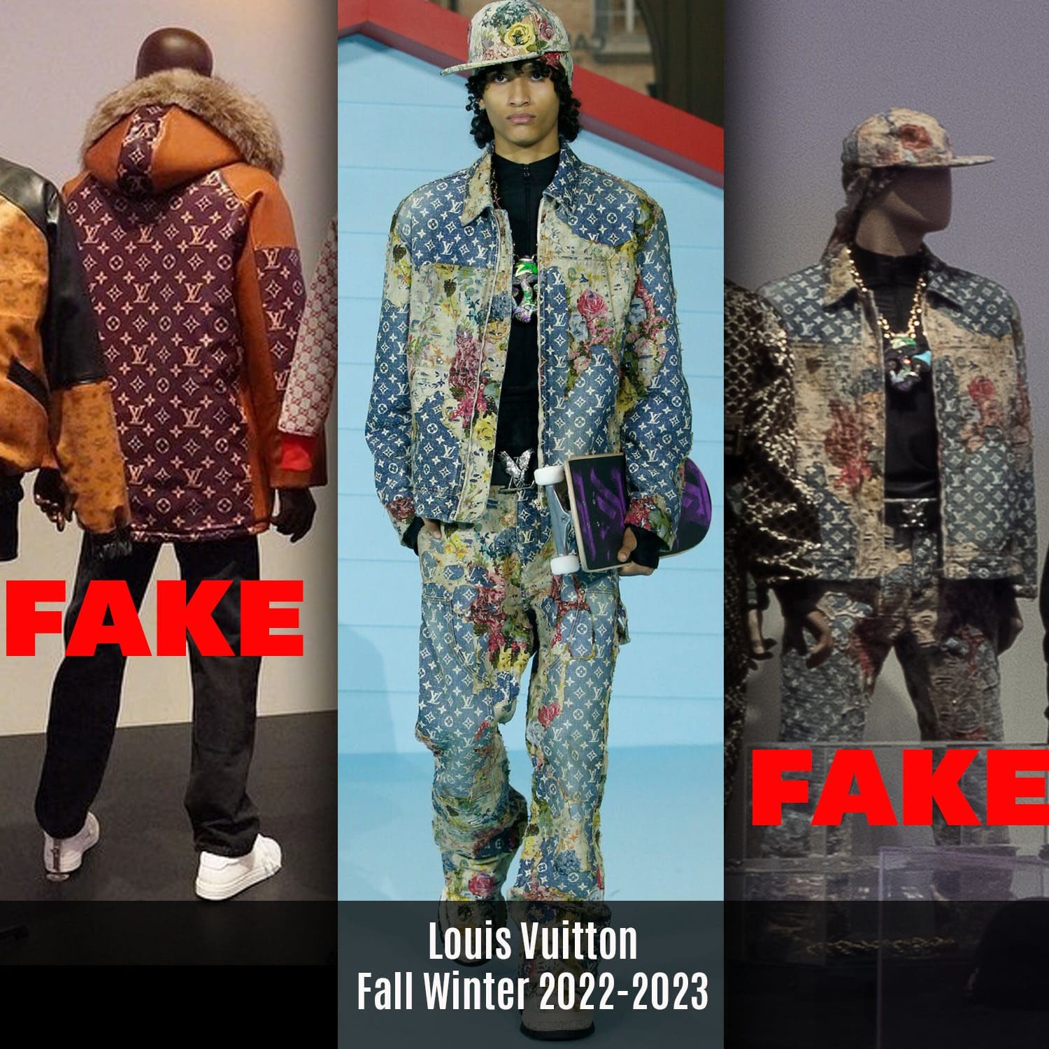Valerie Steele, Director of Fashion Institute of Technology FIT, presented FAKE LOUIS VUITTON and CHANEL items in museum