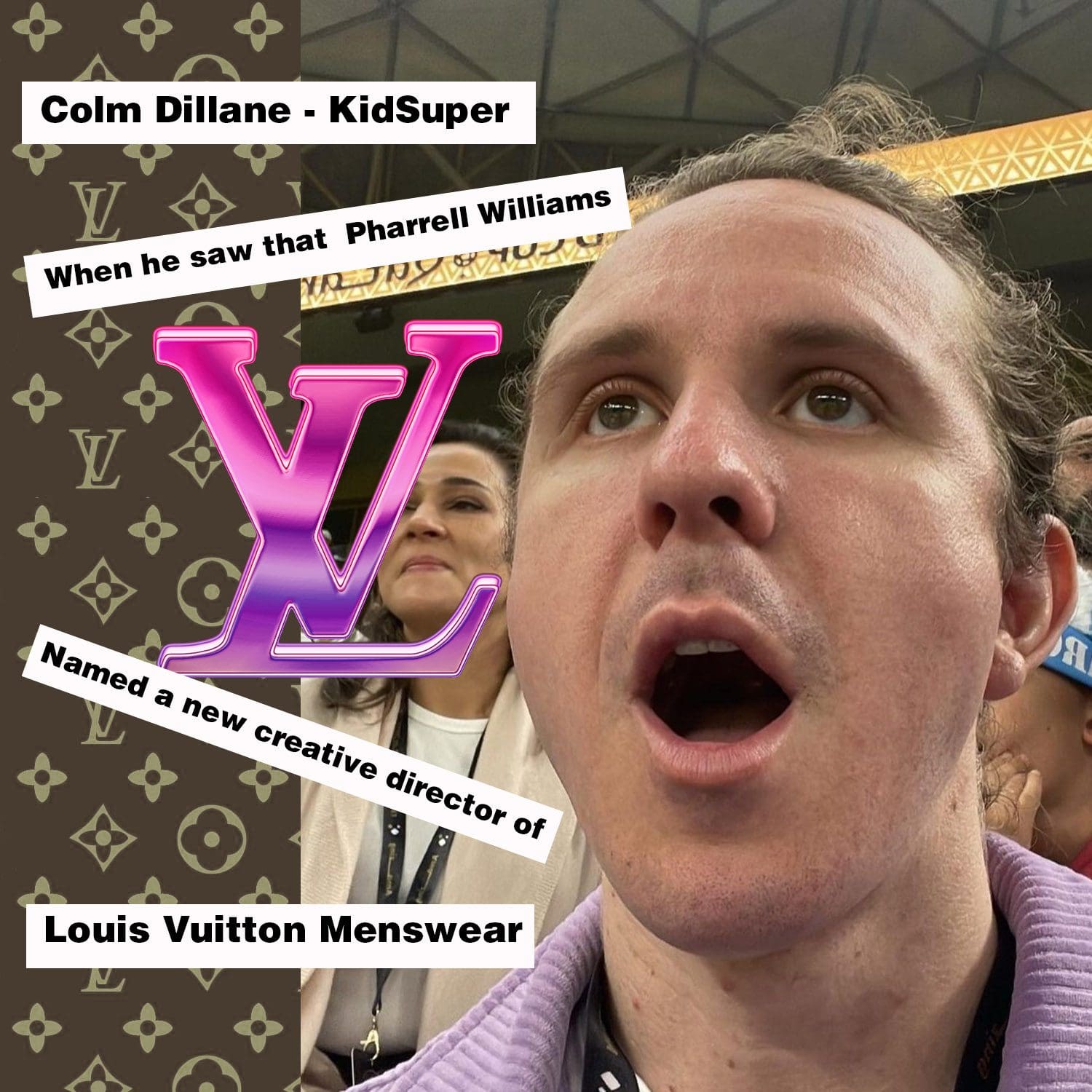 Colm Dillane Kid Super quando viu Pharrell Williams nomeado diretor criativo da Louis Vuitton