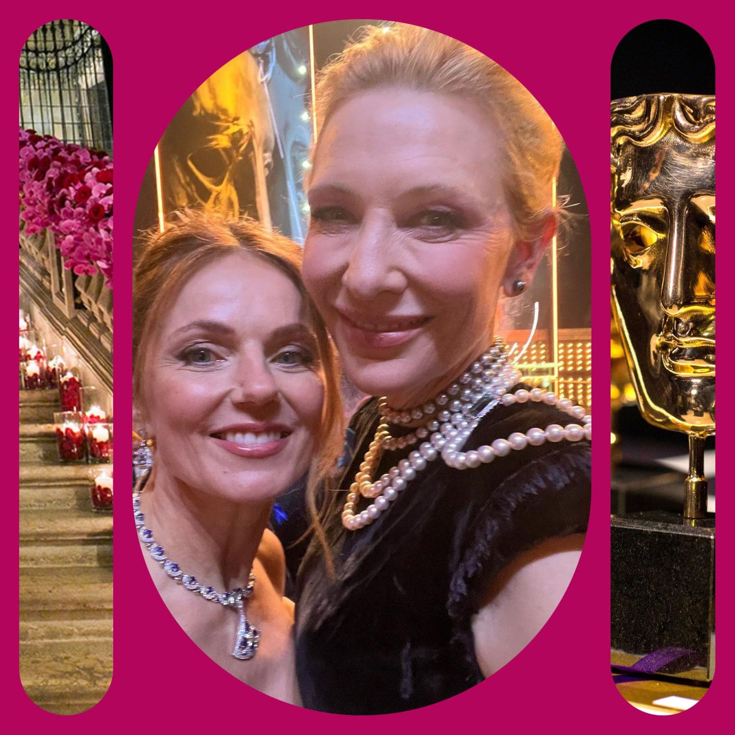Geri Halliwell and Cate Blanchett selfie at BAFTA 2023 Award London Runway Magazine 1