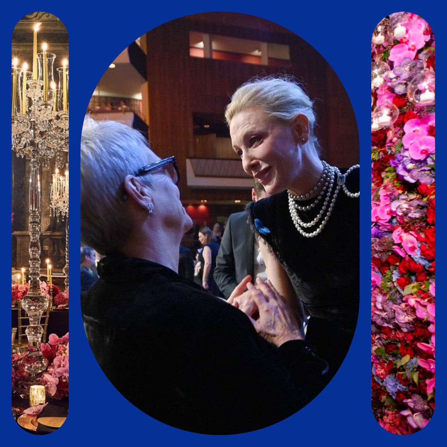 Jamie Lee Curtis and Cate Blanchett hug at BAFTA 2023 Award London Runway Magazine 1
