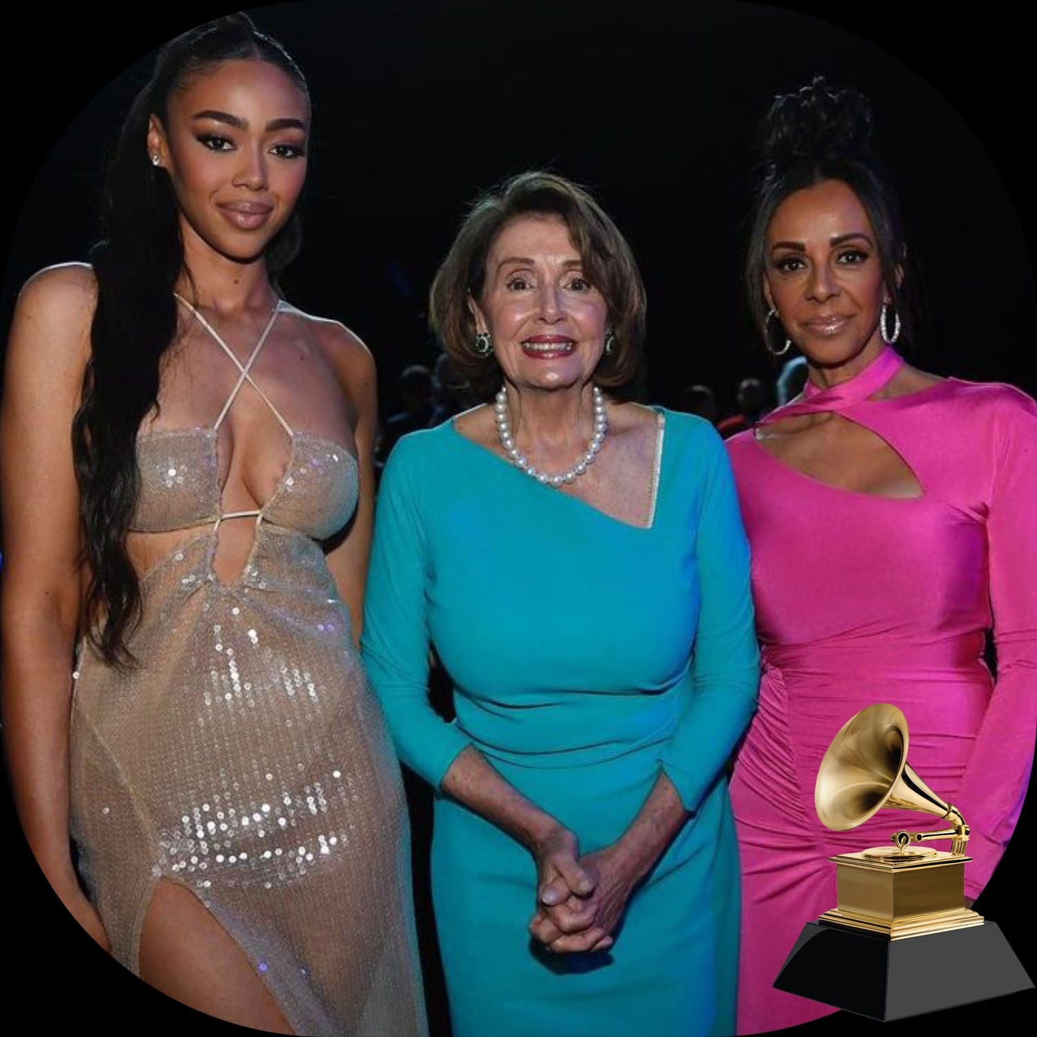 Nancy Pelosi na gala pré GRAMMY de Clive Davis por Runway revista 2023