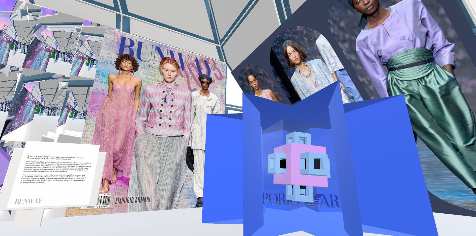 Spring Summer 2023 Emporio Armani Runway Magazine Metaverse Web3