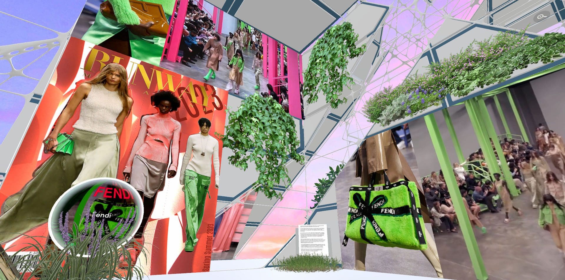 Primavera estate 2023 Fendi Runway Magazine Metaverso Web3