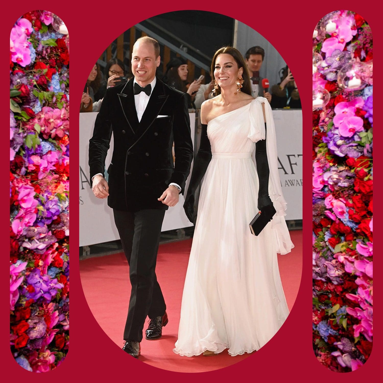 The Prince and Princess of Wales at BAFTA 2023 red carpet London Runway Magazine