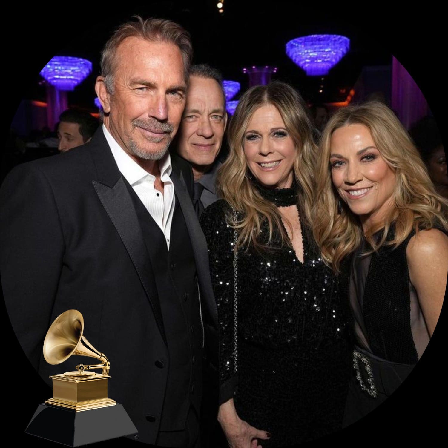 Tom Hanks e Kevin Costner na gala pré GRAMMY de Clive Davis por Runway revista 2023