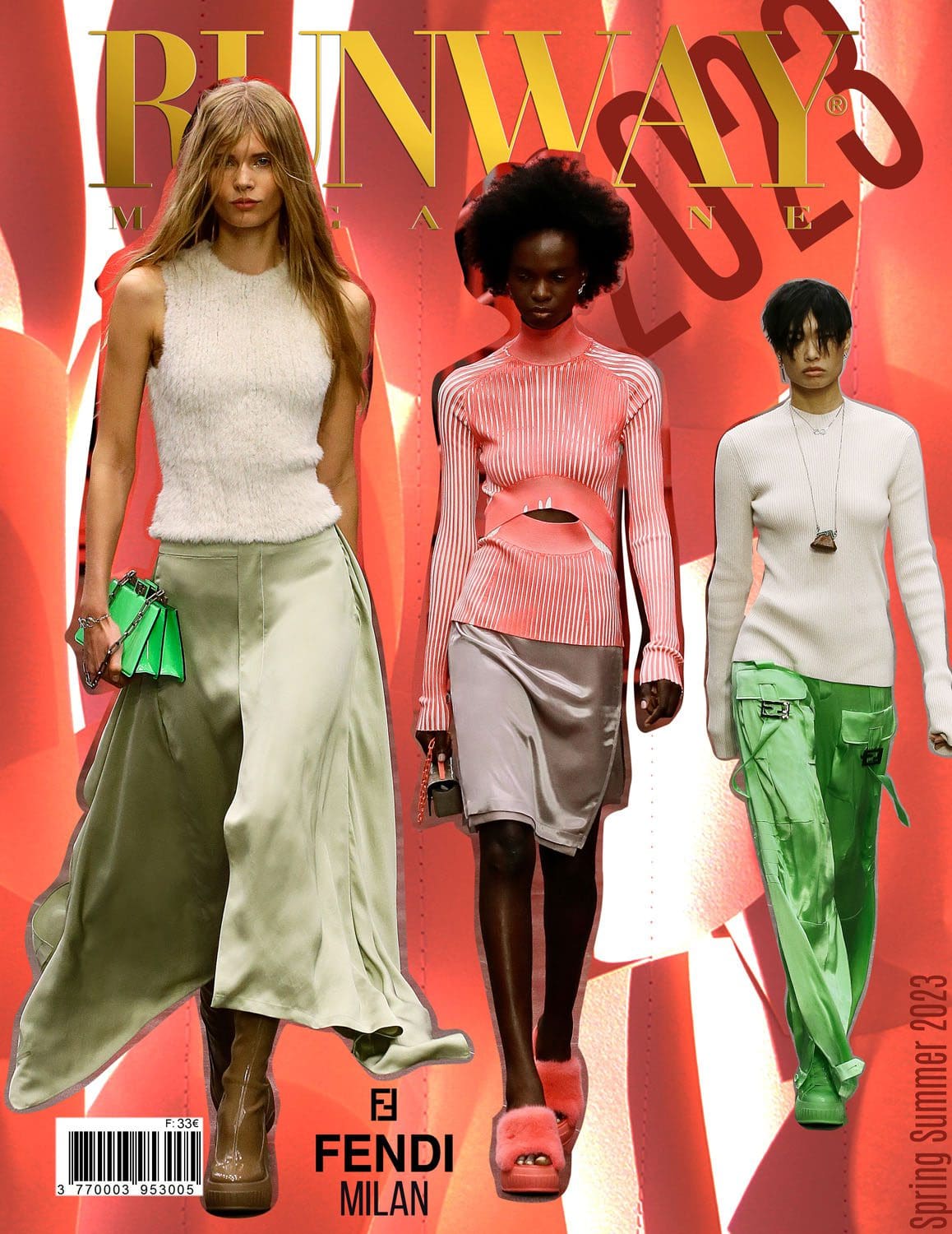 1 Runway Couverture du magazine Fendi Printemps Été 2023