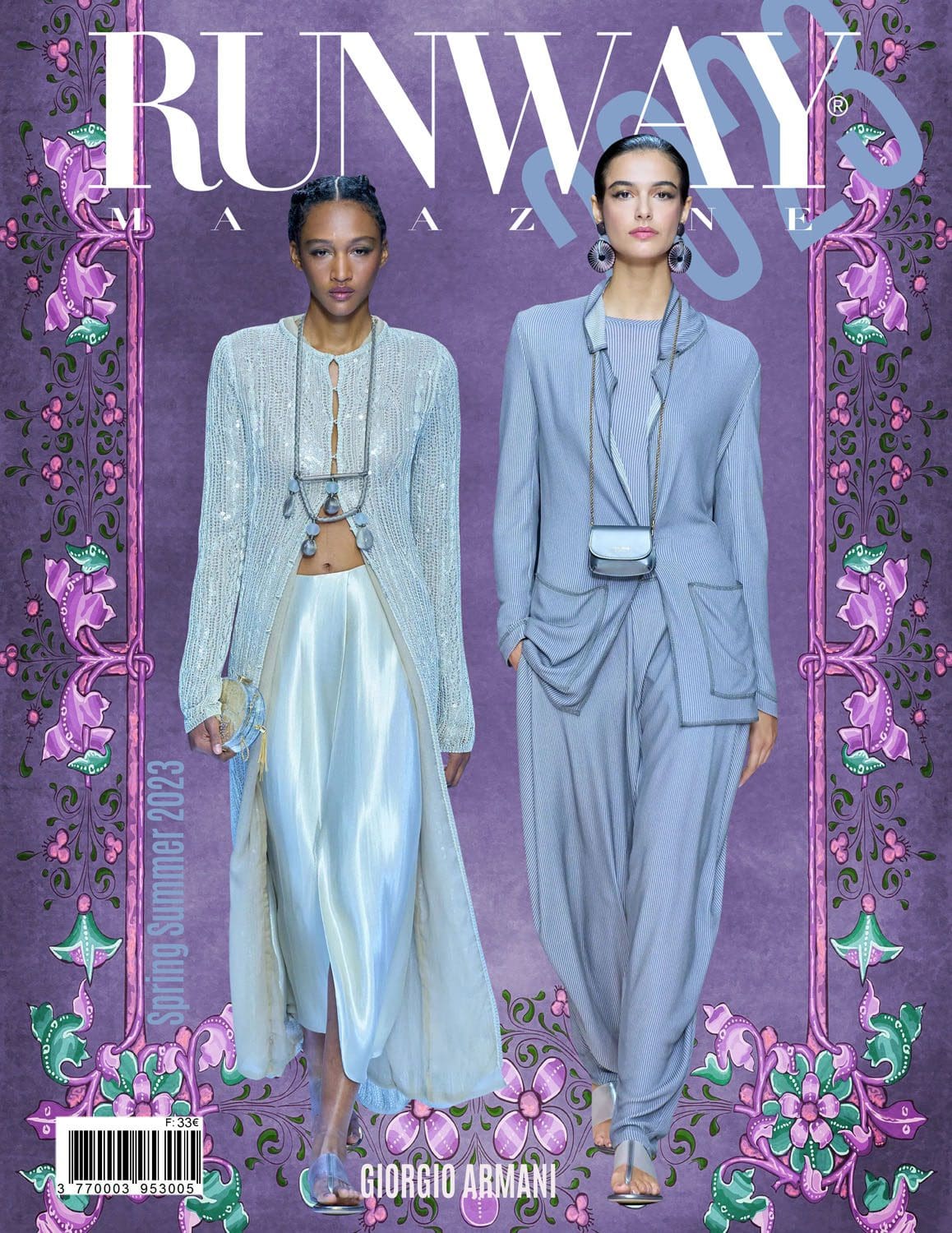 2 Runway Couverture du magazine Giorgio Armani Printemps Été 2023