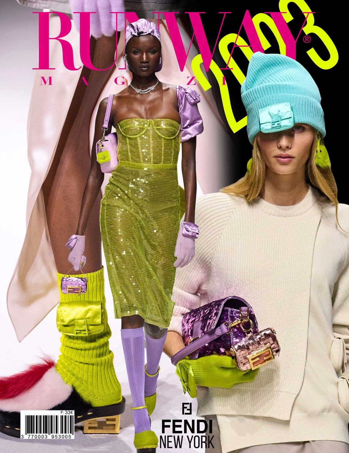 5 Runway Couverture du magazine Fendi Baguette 2023