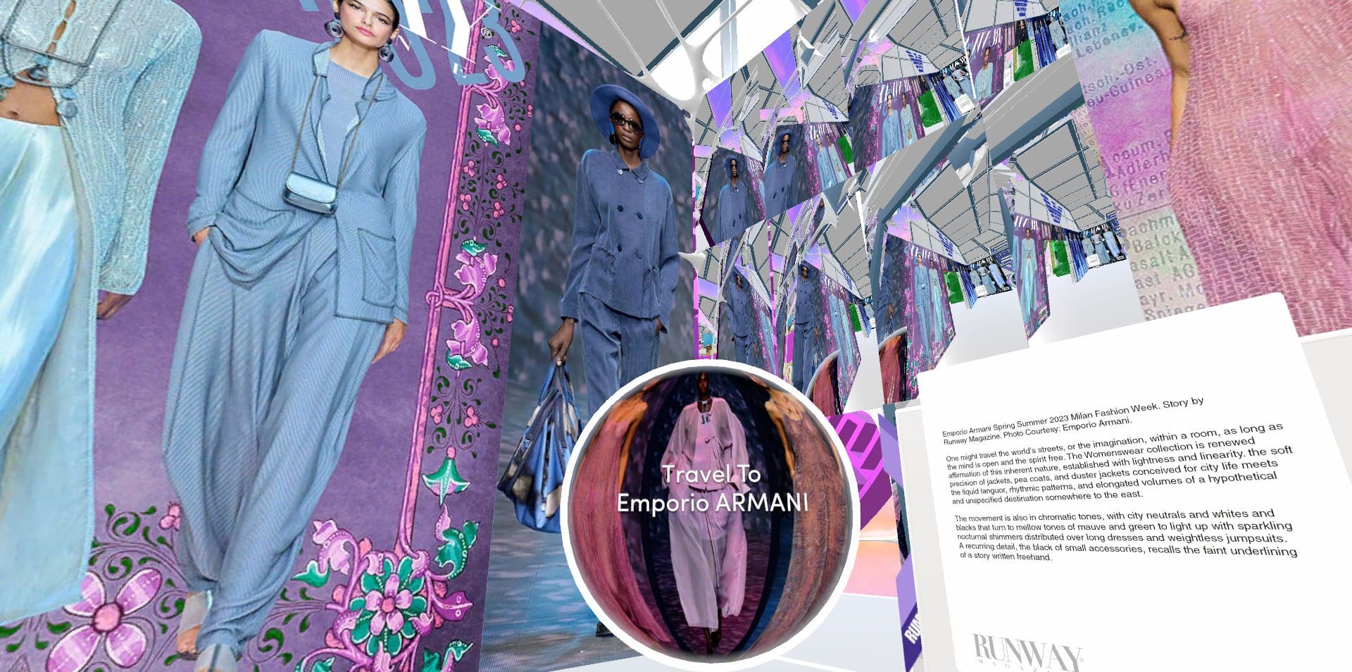Armani Web3 - Armani Metaverse Primera aparición Runway Revista Web3 - Runway Metaverso