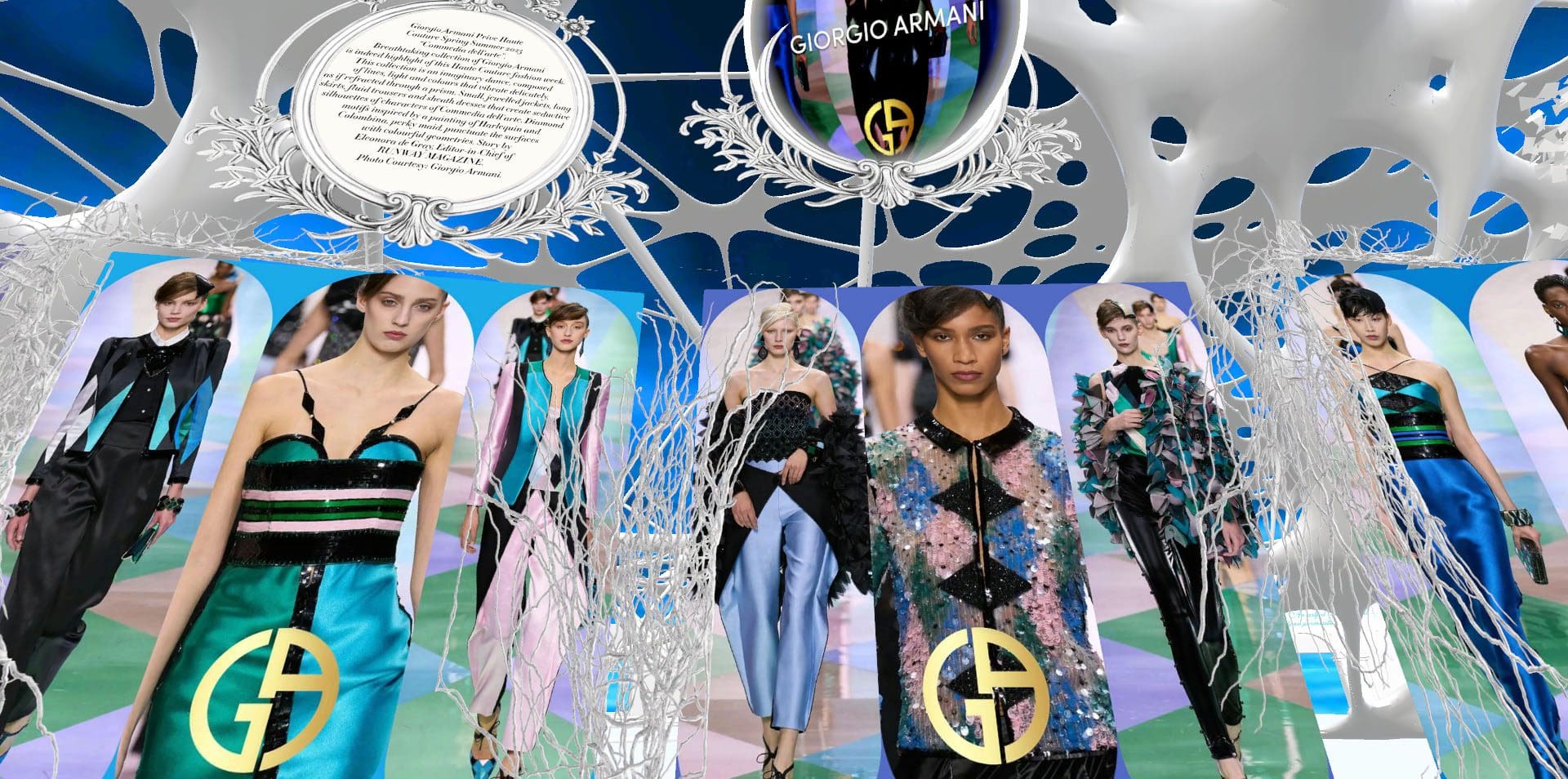 Armani Web3 - Armani Metaverse Primera aparición Runway Revista Web3 - Runway Metaverso