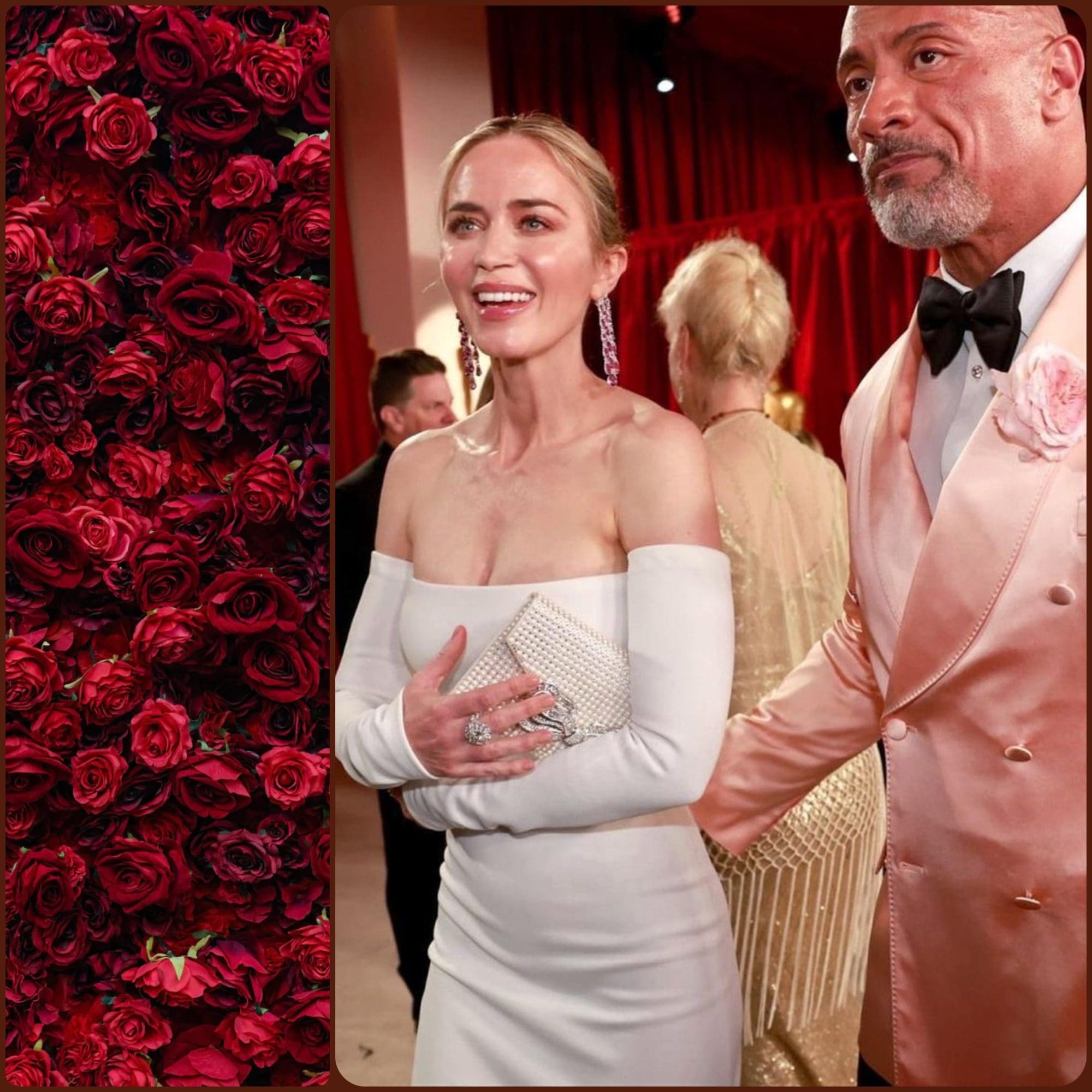 エミリー・ブラントとドウェイン・ジョンソンがアカデミー賞授賞式に出席 2023 Runway 雑誌7