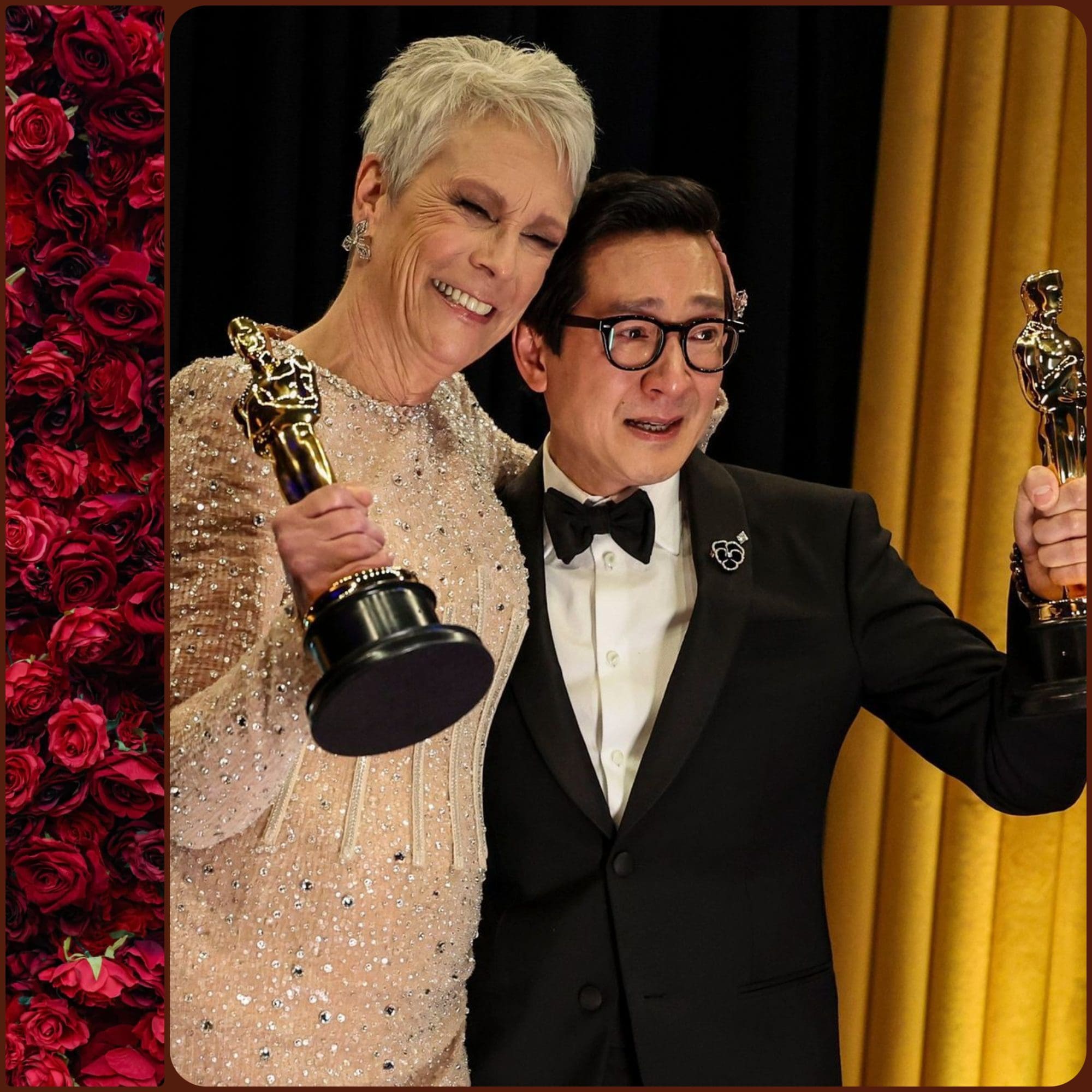 アカデミー賞授賞式でのジェイミー・リー・カーティスとケ・ホイ・クアン 2023
