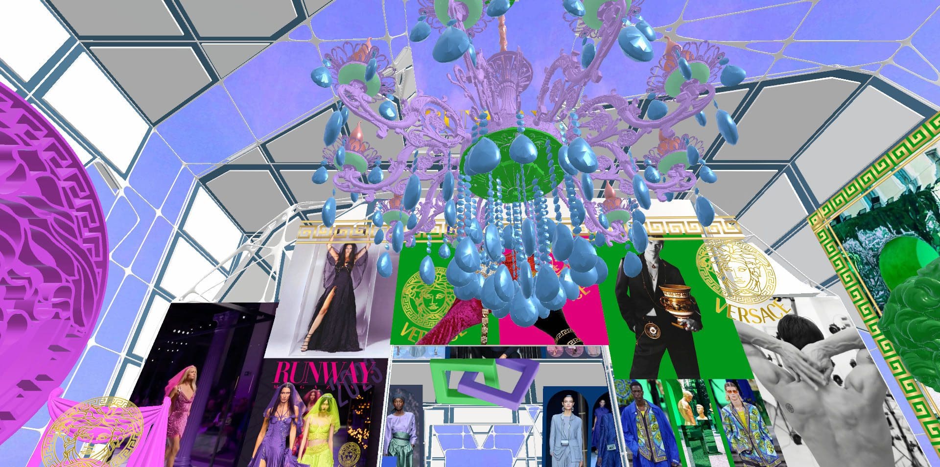 Versace Web3 - Versace Metaverse Première apparition Runway Revue Web3 - Runway Métaverse