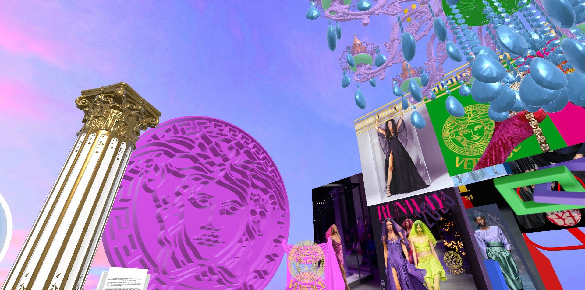 Versace Web3 - Versace Metaverse Première apparition Runway Revue Web3 - Runway Métaverse