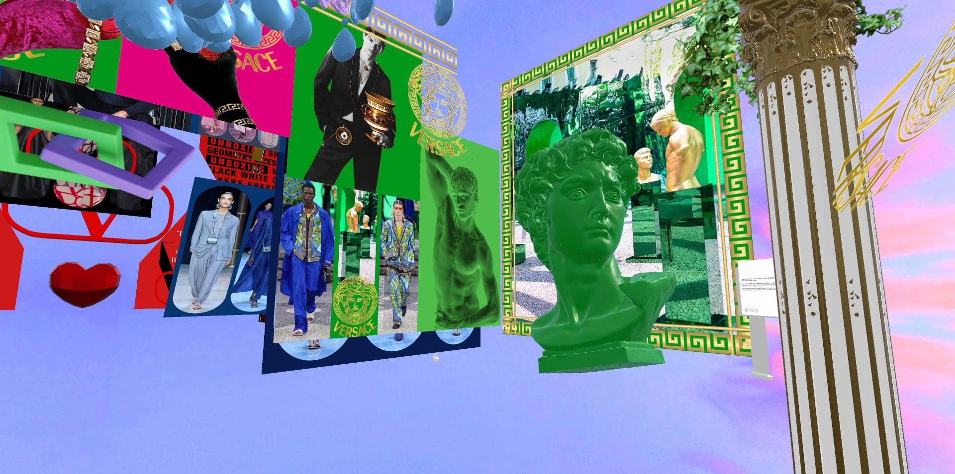 Versace Web3 - Versace Metaverse Première apparition Runway Revue Web3 - Runway Métaverse