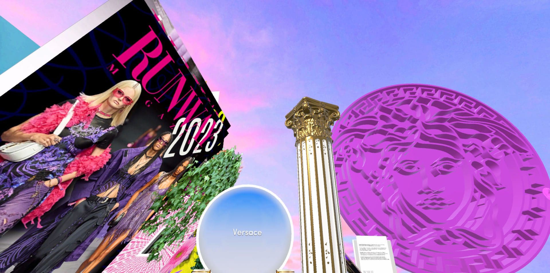 Versace Web3 - Versace Metaverse Première apparition Runway Revue Web3 - Runway Métaverse