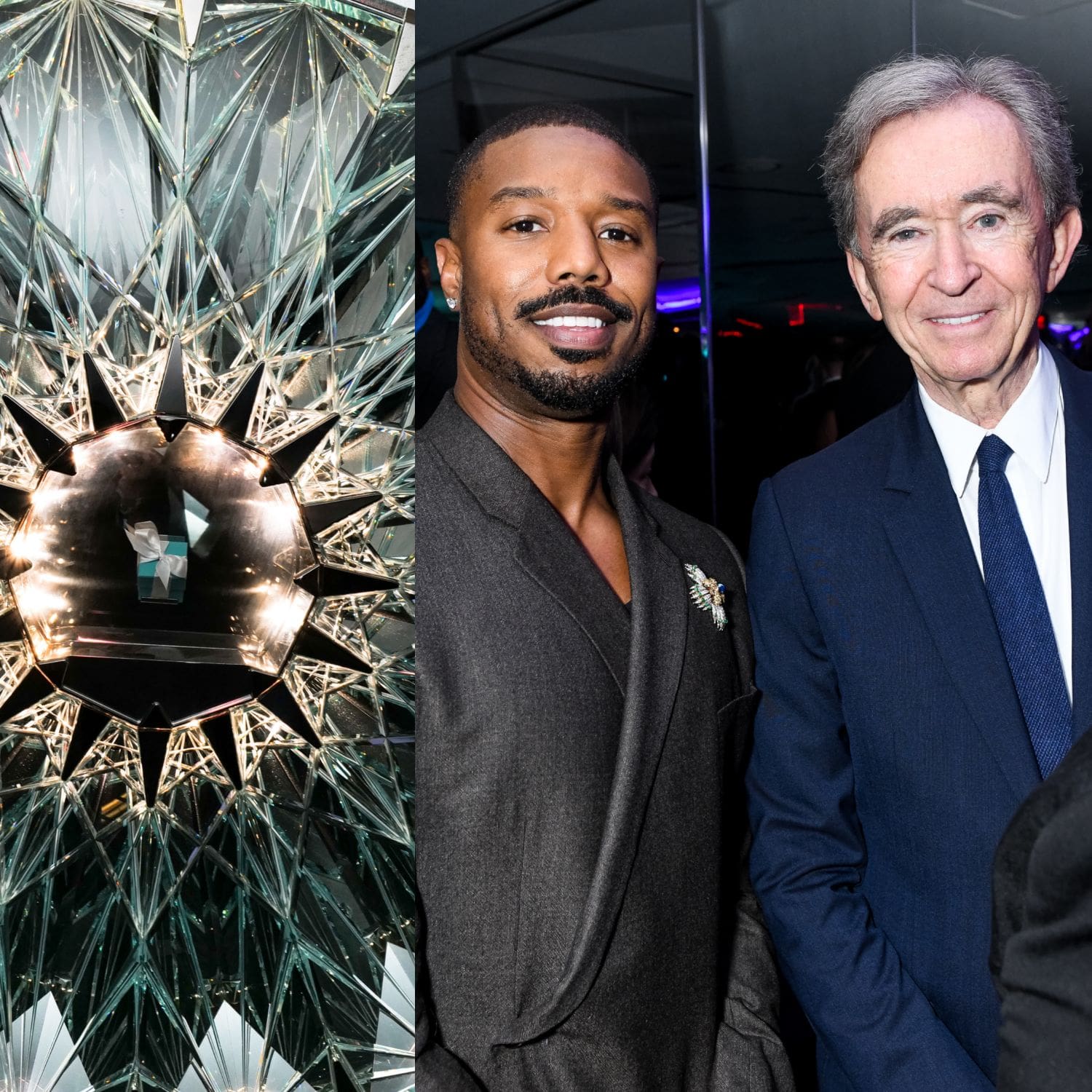 Bernard Arnault and Michael B Jordan at Tiffany&Co Celebrates Reopening of NYC Flagship Store, The Landmark