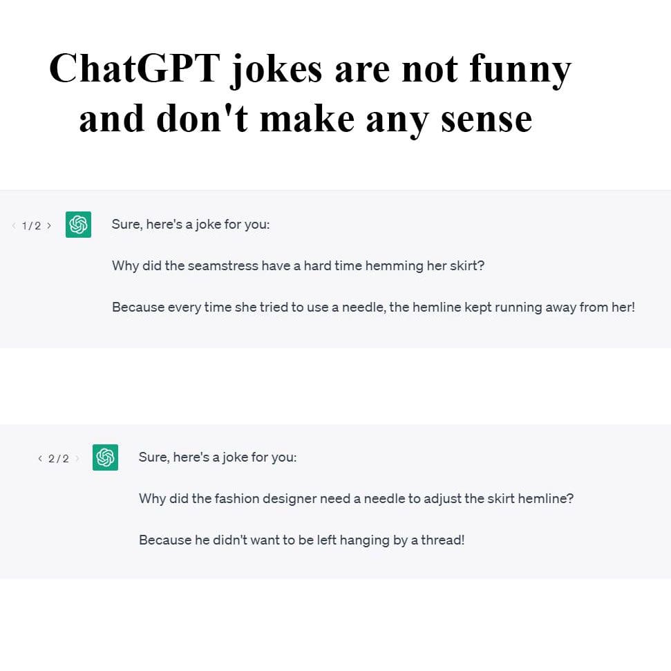 Las bromas de ChatGPT no son graciosas