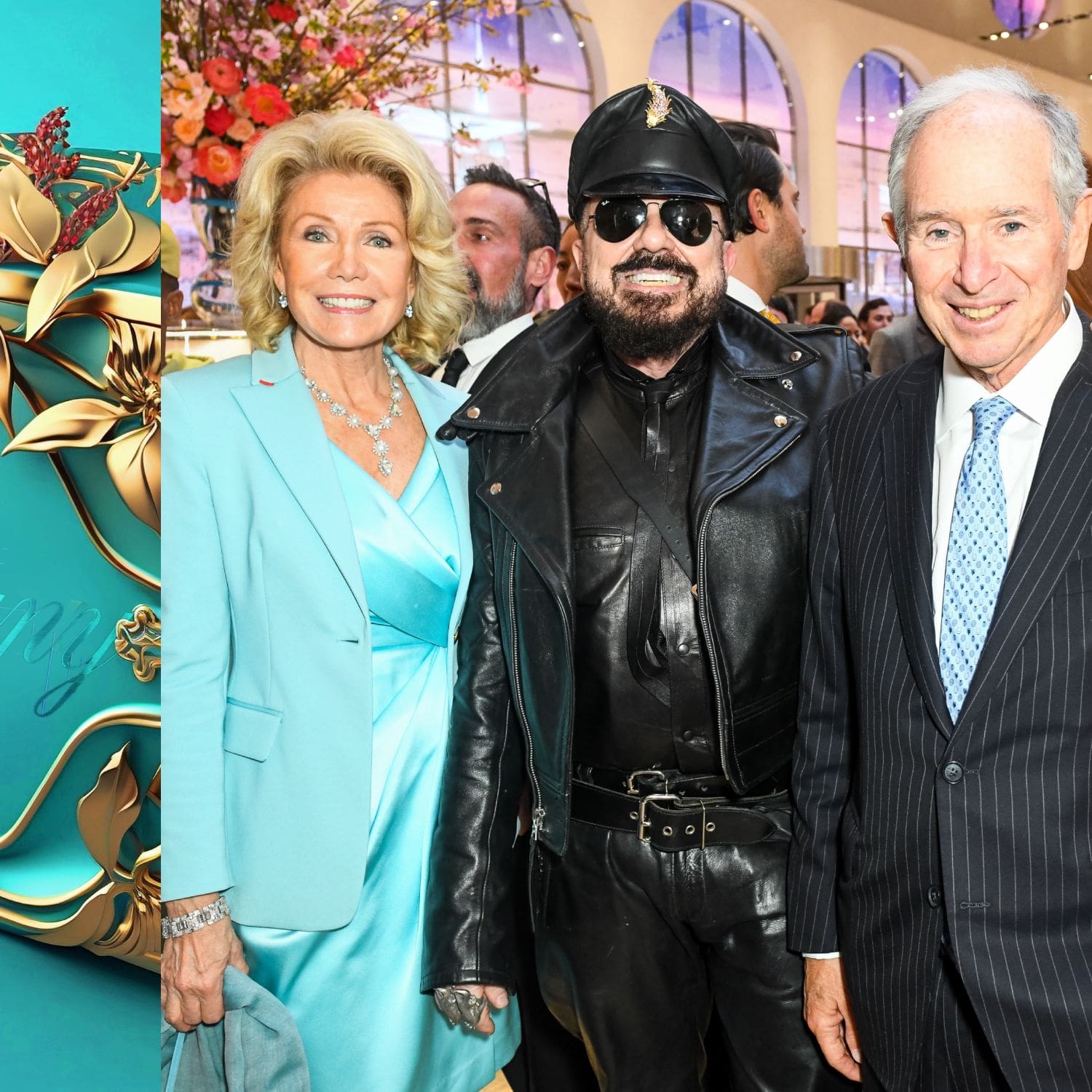 Christine Schwarzman, Peter Marino, Stephen Schwarzman at Tiffany&Co Reopening of NYC Flagship Store, The Landmark