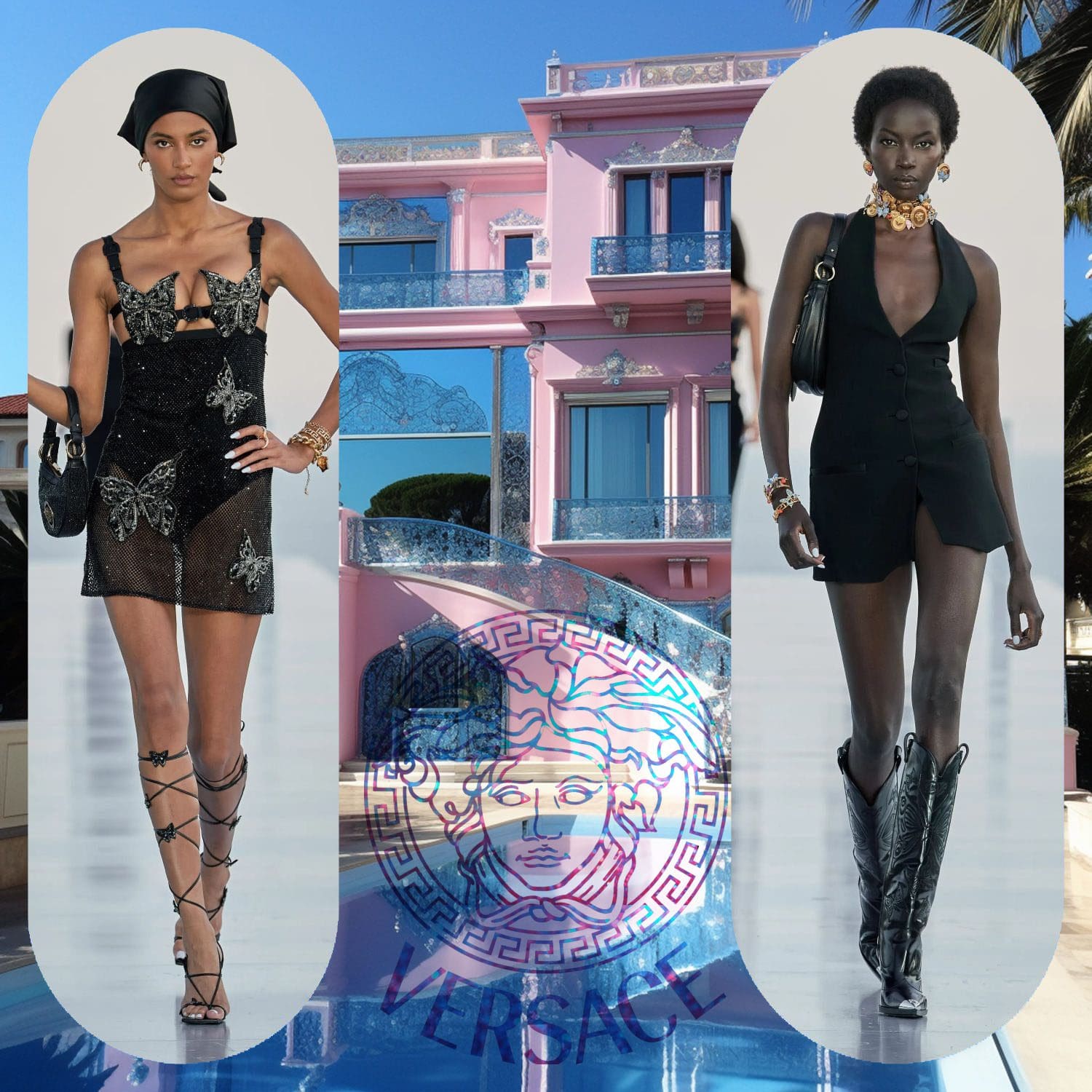 6 crucero Versace La Vacanza 2024 Complejo turístico Cannes Runway Revistas