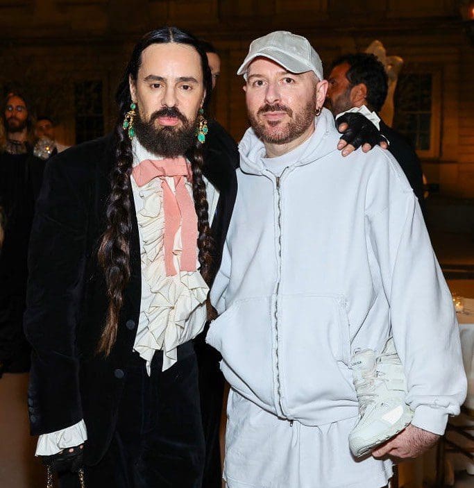 Demna Gvasalia, creative director of Balenciaga and Alessandro Michele at The 2023 Met Gala