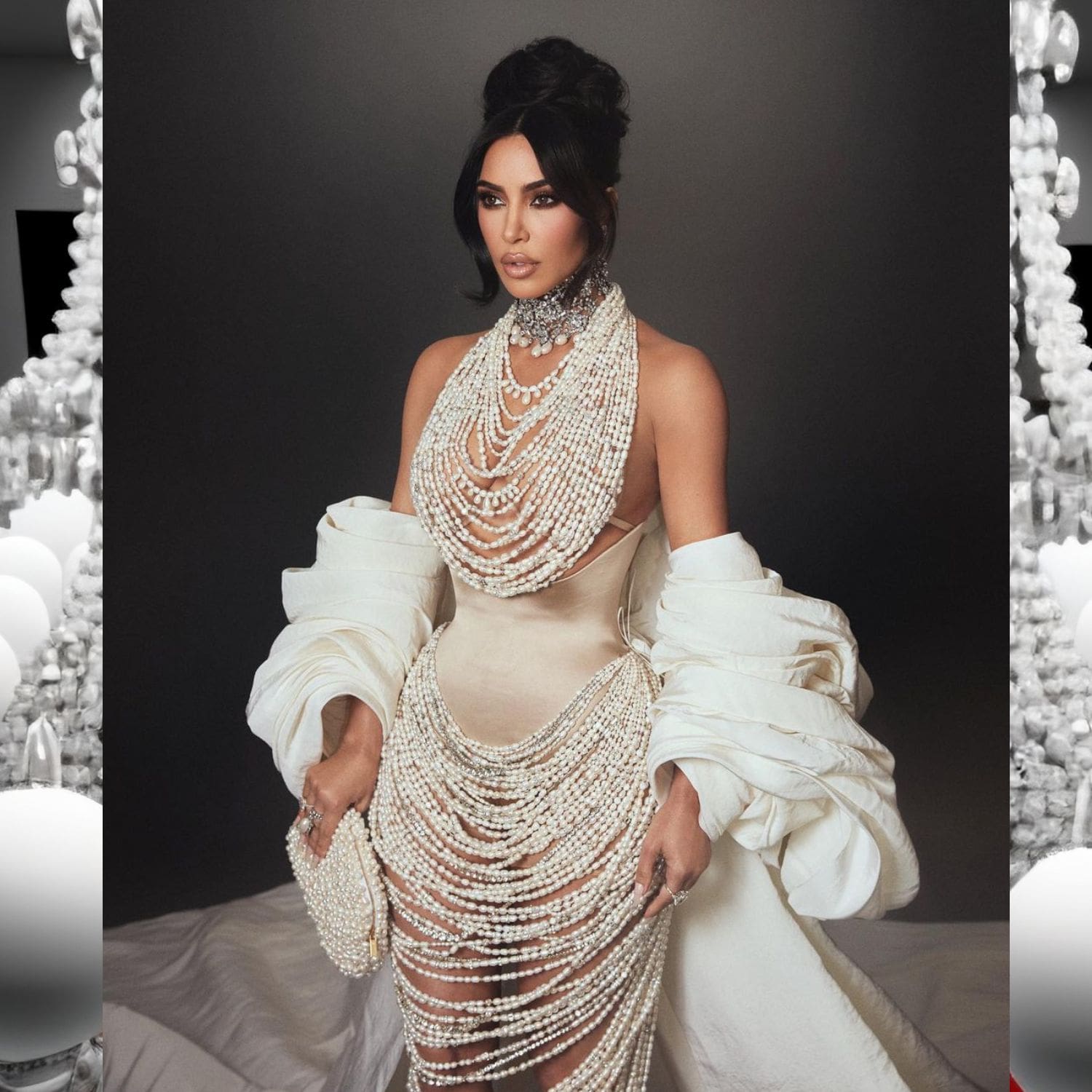 Kim Kardashian con Schiaparelli de Daniel Rosebery en la Met Gala 2023 5
