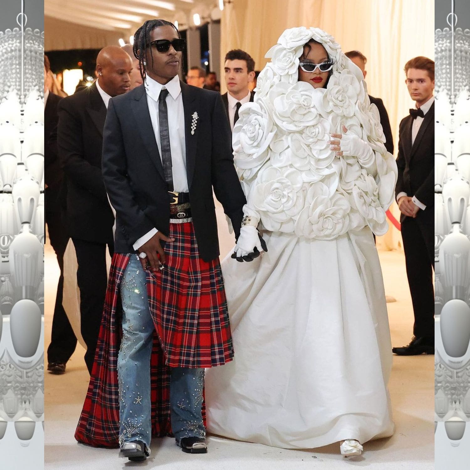 Rihanna con Valentino y Asap Rocky con Gucci en la Met Gala 2023 2