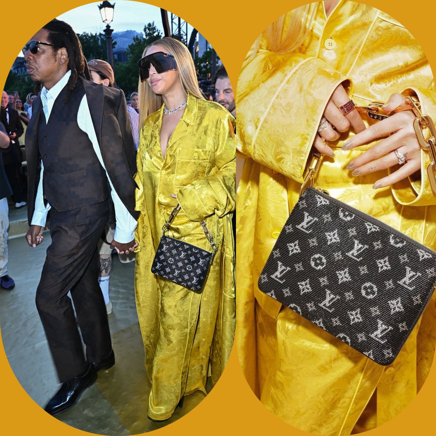 Бейонсе и Джей Зи на показе Louis Vuitton by Pharrell Williams в Париже Runway Журнал 1