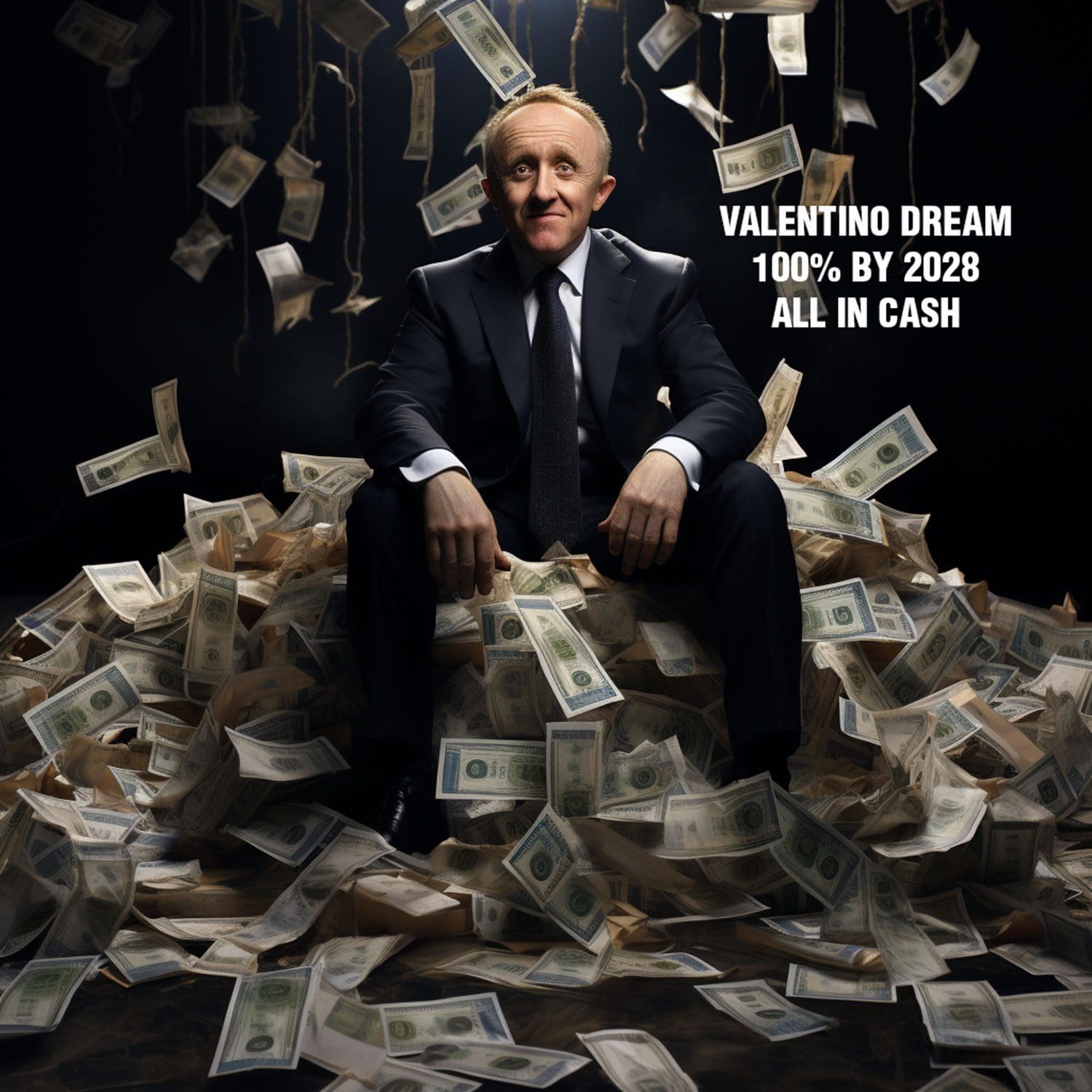 François Henri Pinault prévoit d'obtenir 100% de Valentino d'ici 2028 en payant en espèces selon le communiqué de presse
