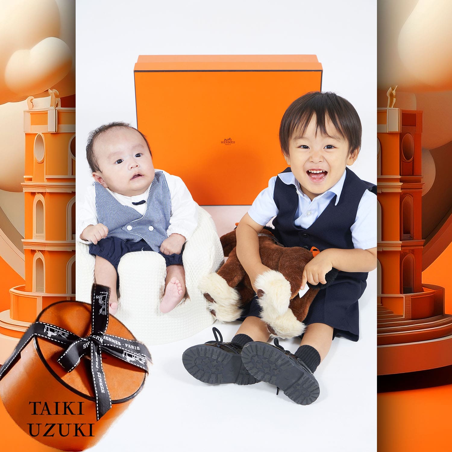017 2 Enfants Tokei sur Runway Audition pour les enfants du magazine World 2023 Hermès