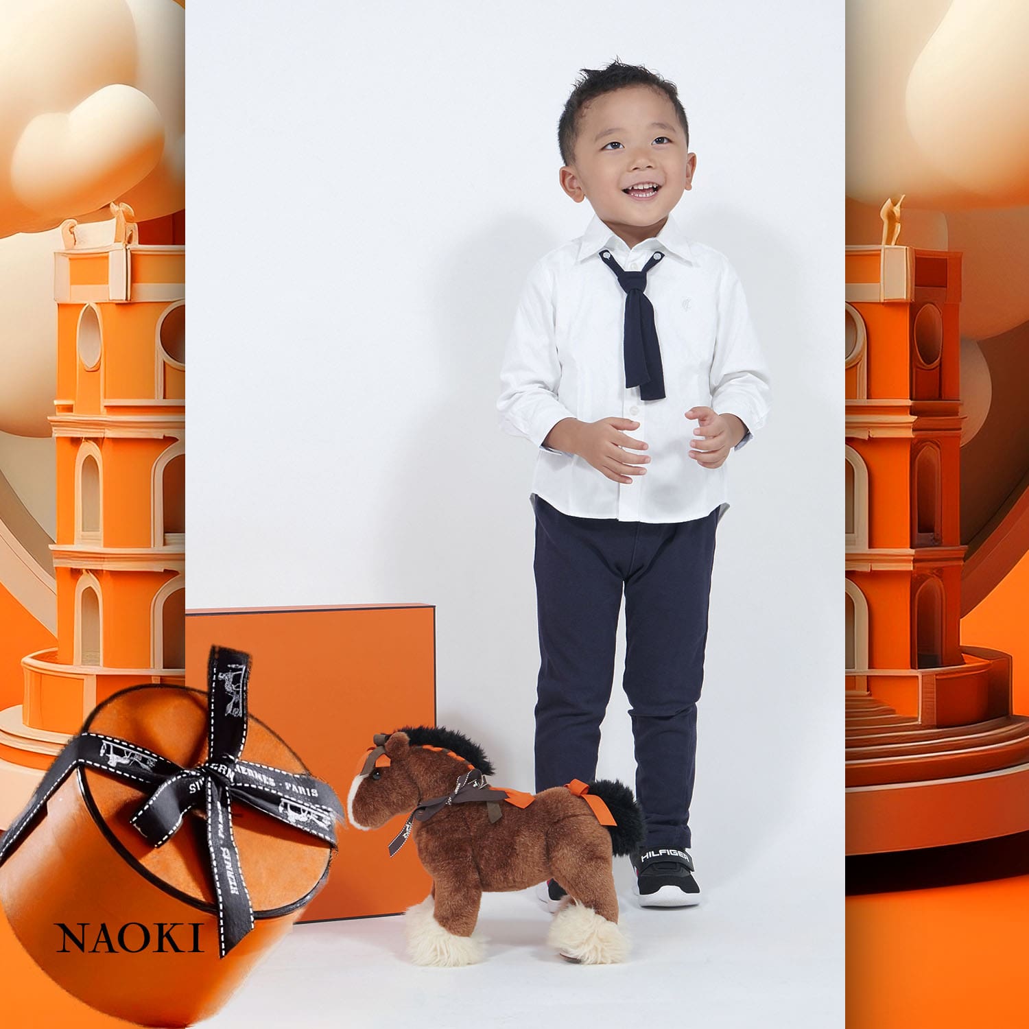 034 Enfants Tokei sur Runway Audition pour les enfants du magazine World 2023 Hermès