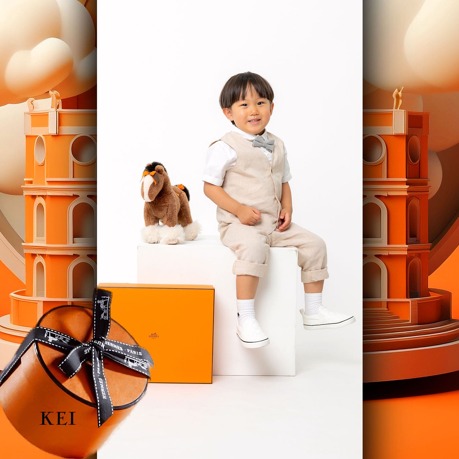 036 Enfants Tokei sur Runway Audition pour les enfants du magazine World 2023 Hermès