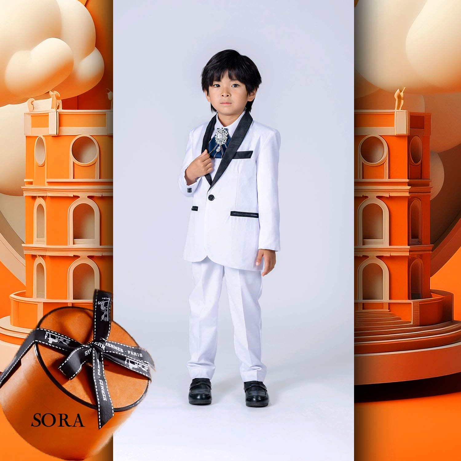 042 Enfants Tokei sur Runway Audition pour les enfants du magazine World 2023 Hermès