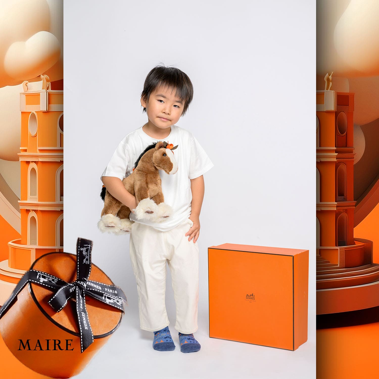 074 Enfants Tokei sur Runway Audition pour les enfants du magazine World 2023 Hermès