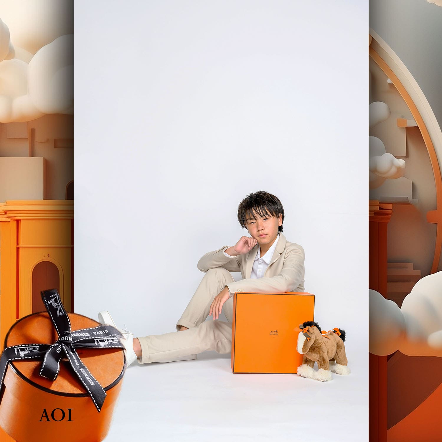 083 Enfants Tokei sur Runway Audition pour les enfants du magazine World 2023 Hermès