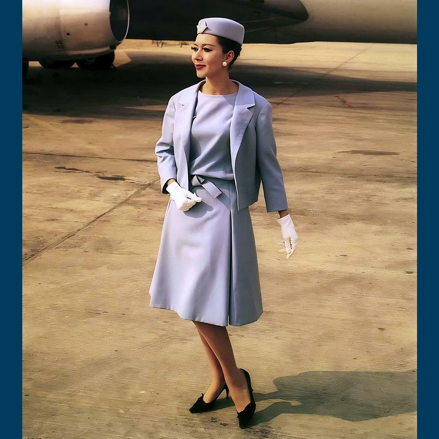 克里斯汀·迪奥 (Christian Dior) 为法国航空 (AirFrance) 拍摄 1963 年