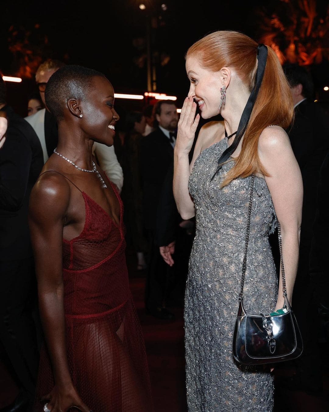 1 Lupita Nyongo and Jessica Chastain at LACMA Art + Film Gala 2023