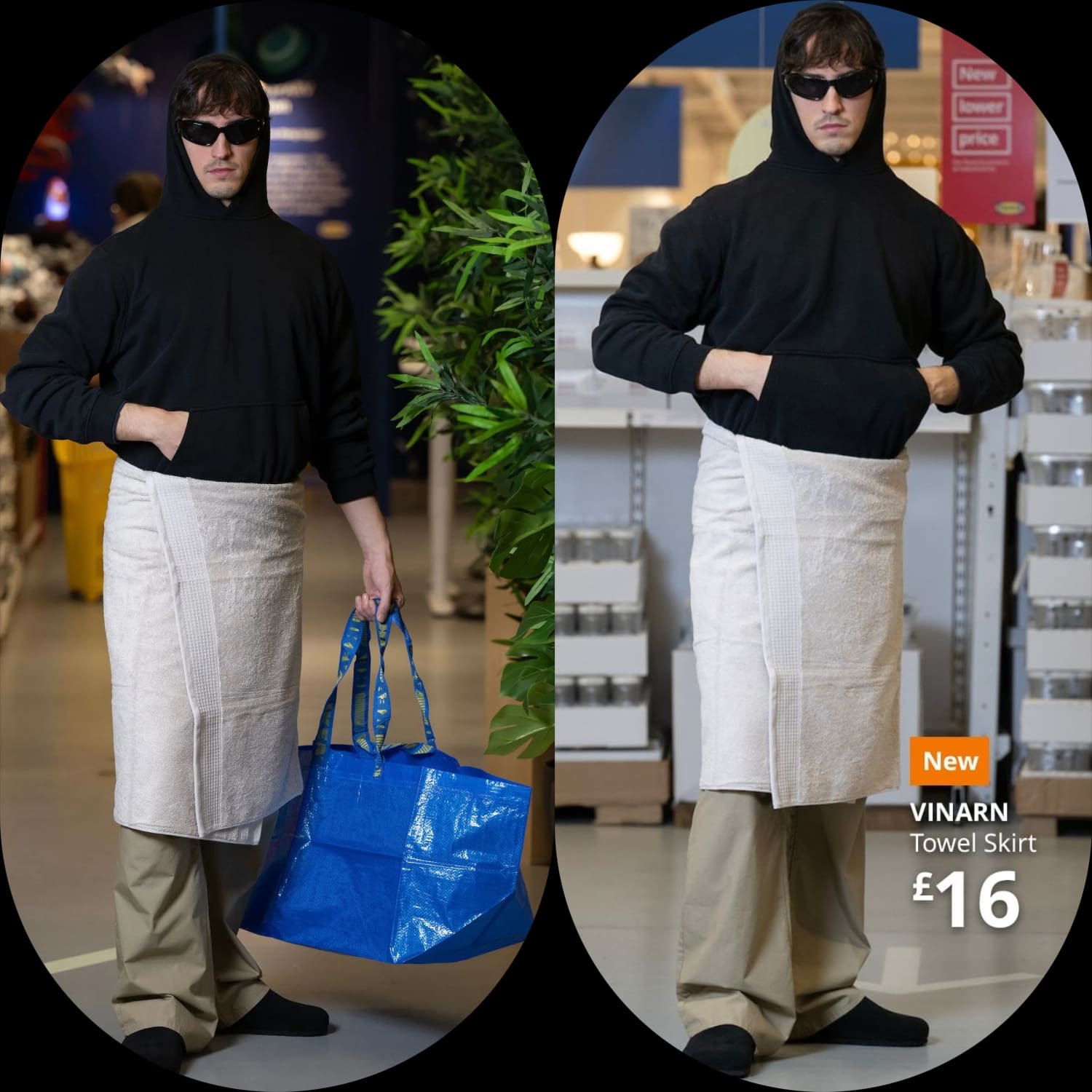 2 Tenez vos serviettes Troll britannique Ikea vs jupe serviette Balenciaga