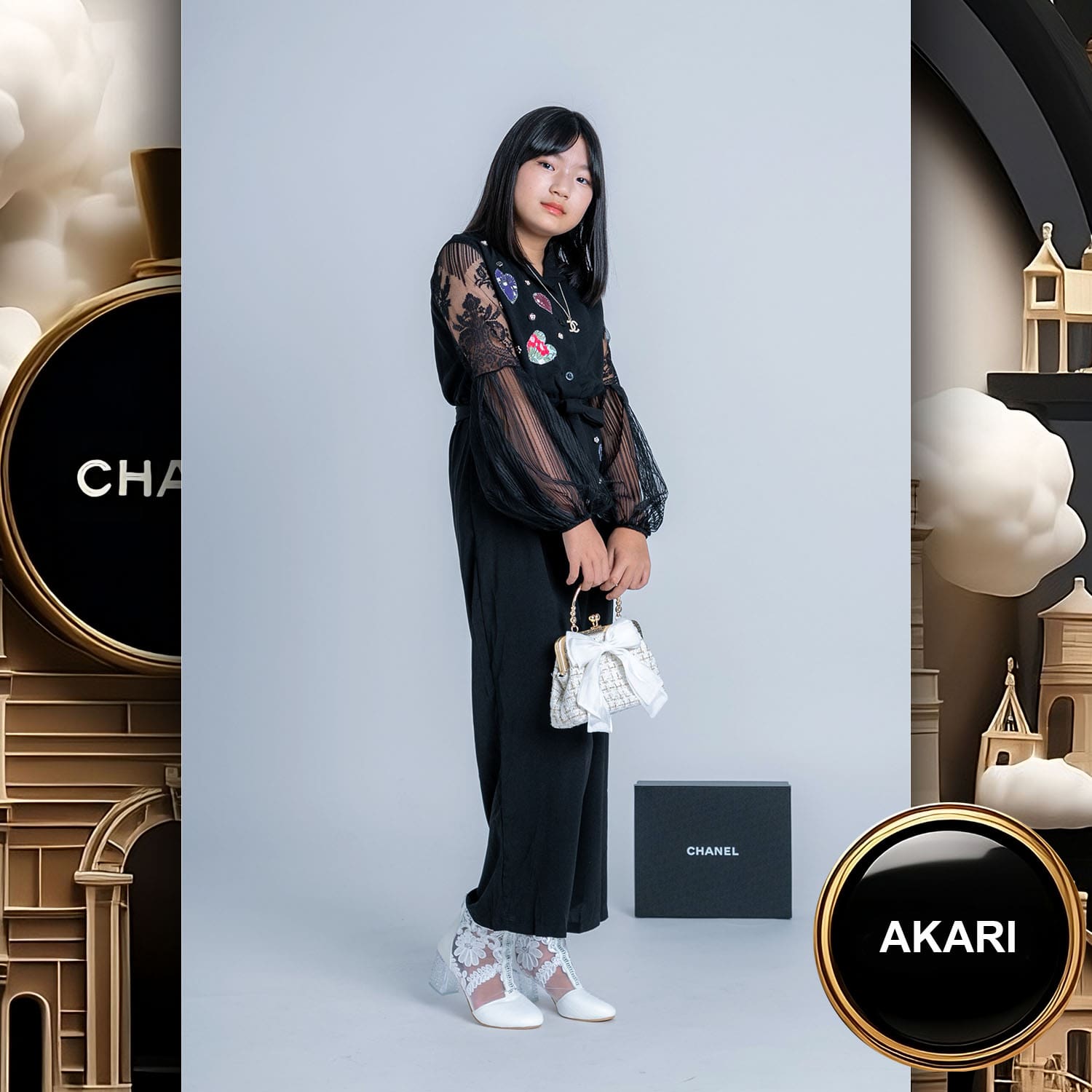 008 Kids Tokei on Runway Magazine World Kids Audition 2023 Chanel