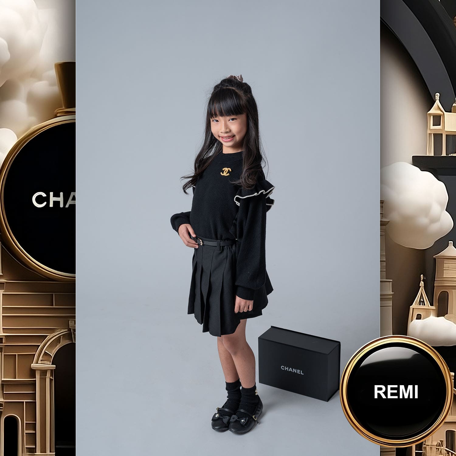 055 Kids Tokei on Runway Magazine World Kids Audition 2023 Chanel
