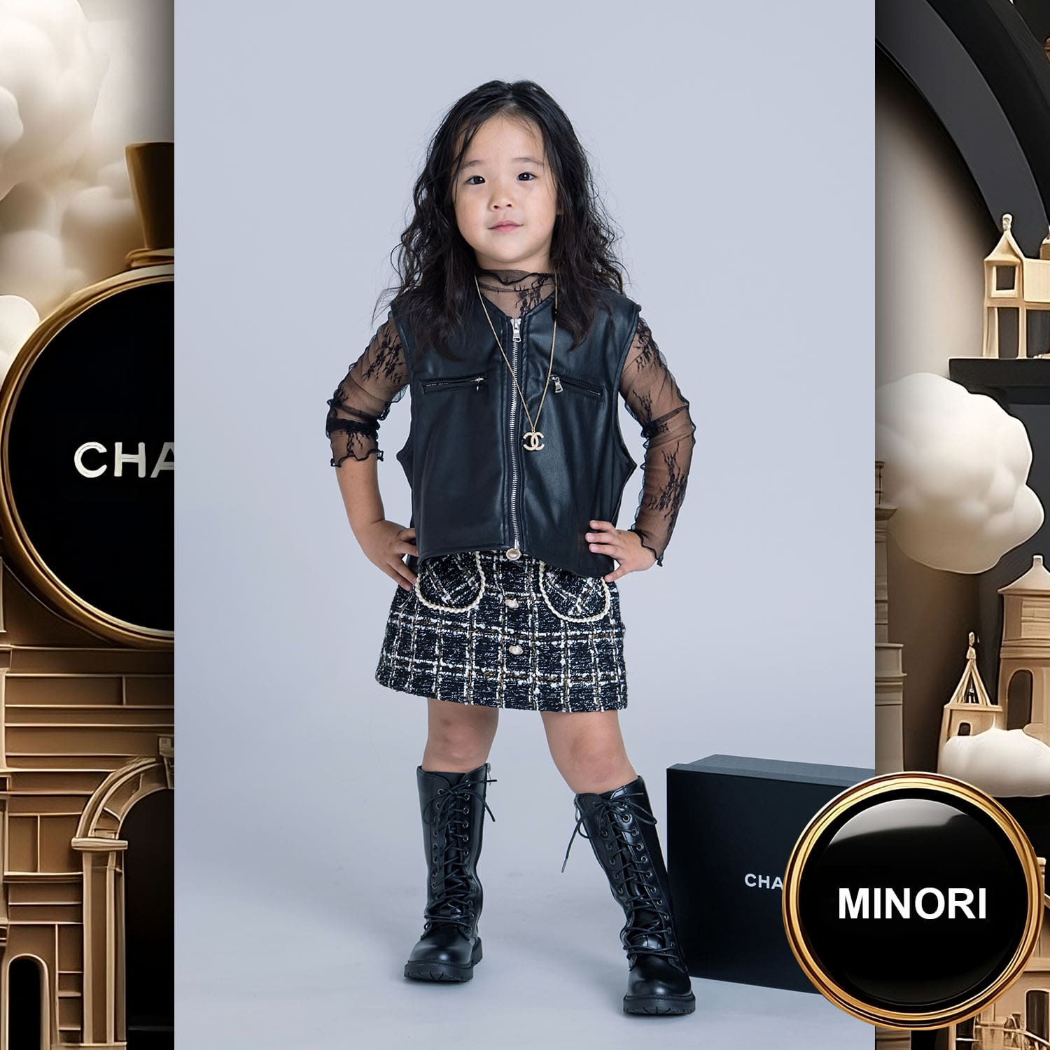 063 Kids Tokei on Runway Magazine World Kids Audition 2023 Chanel
