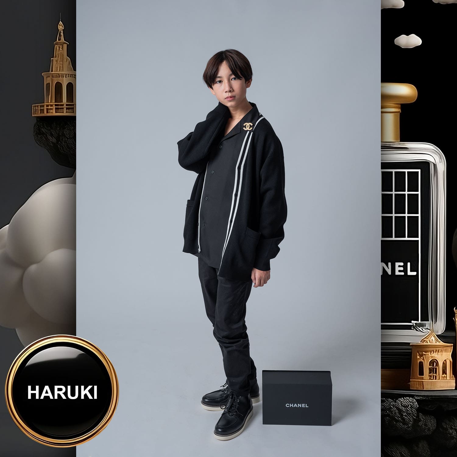 070 Kids Tokei on Runway Magazine World Kids Audition 2023 Chanel