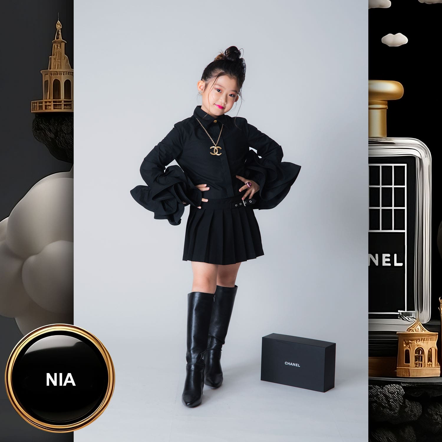 072 Kids Tokei on Runway Magazine World Kids Audition 2023 Chanel