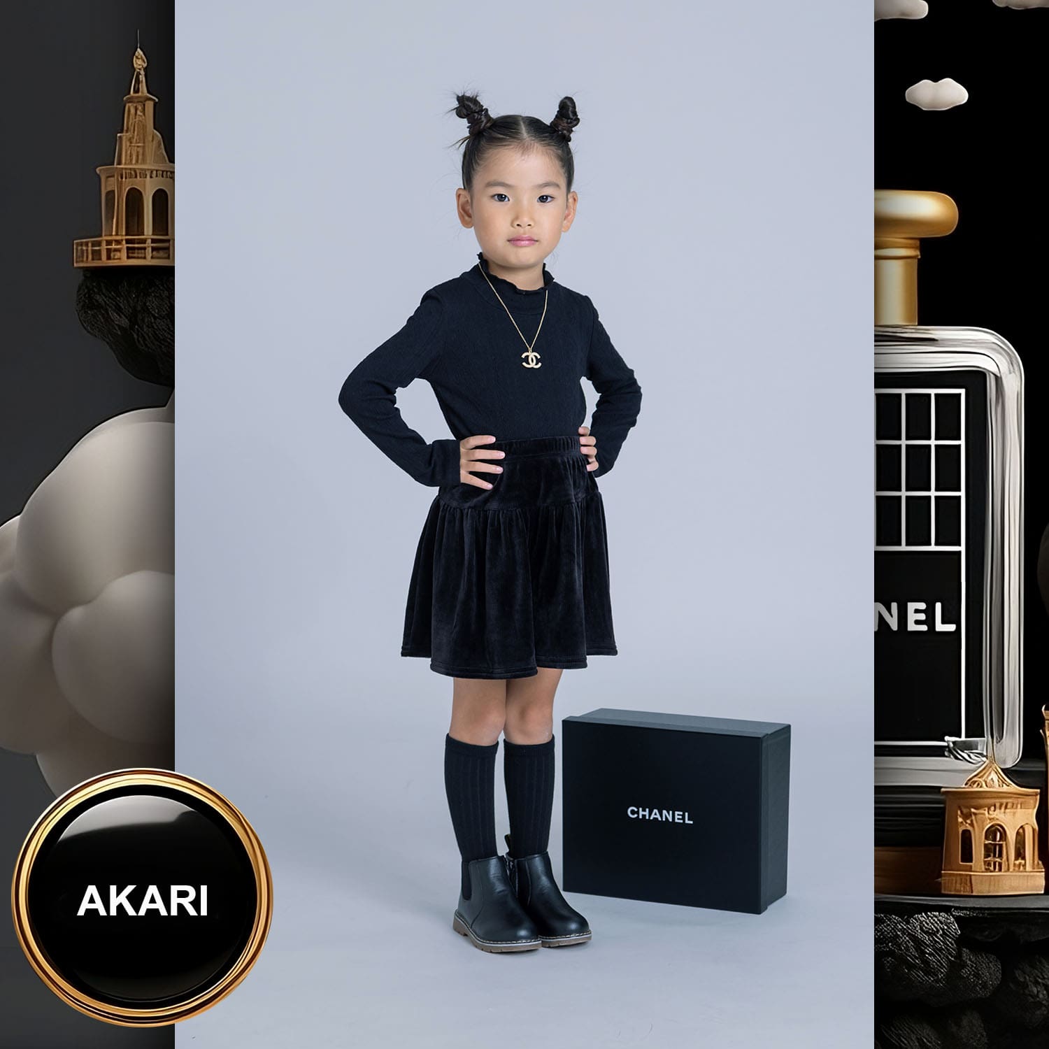 076 Kids Tokei on Runway Magazine World Kids Audition 2023 Chanel